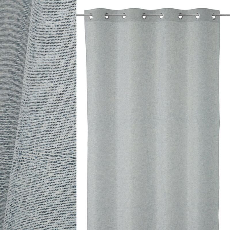 

Lolahome - Cortina con textura confeccionada azul contemporánea de poliéster de 260x140 cm