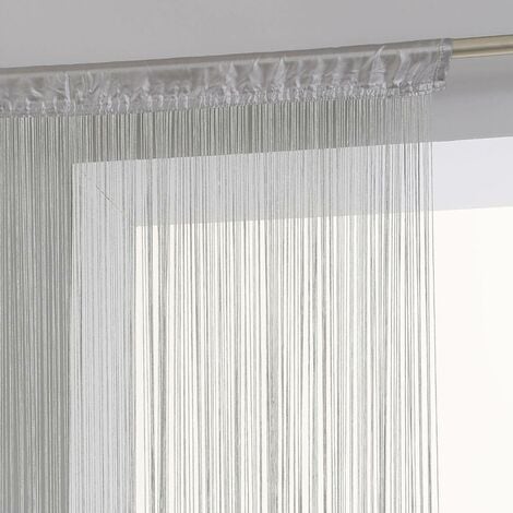 Cortina de alambre - gris - 90x200 cm - Atmosphera créateur d'intérieur