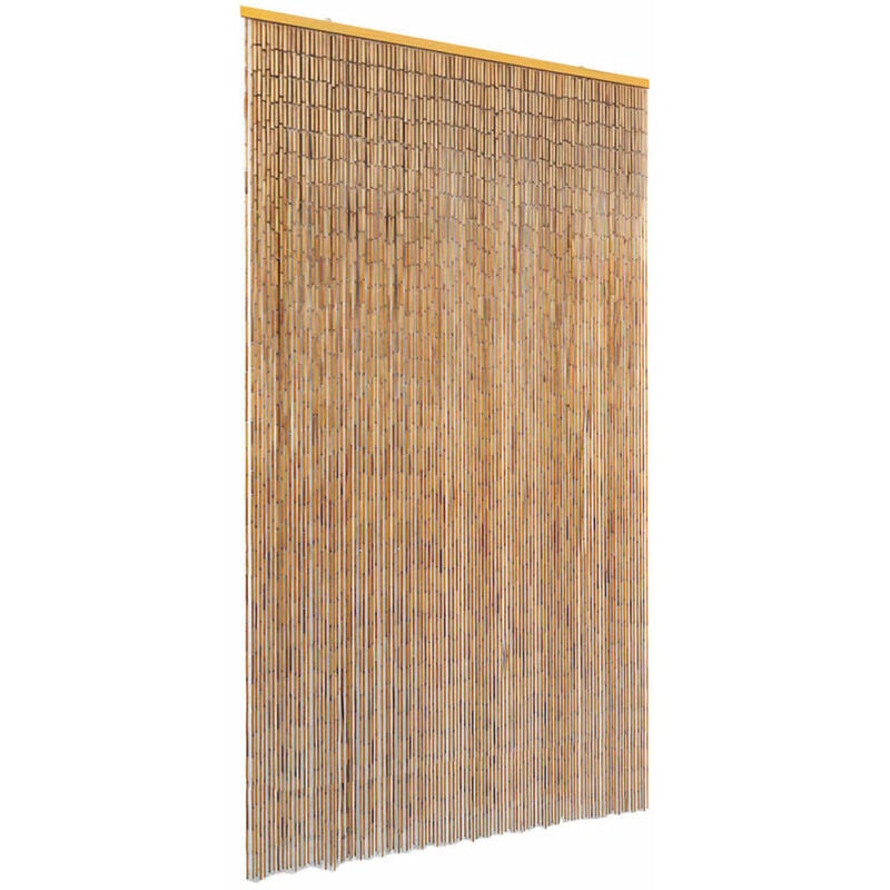 

Cortina de bambú para puerta contra insectos 120x220 cm - Marrón