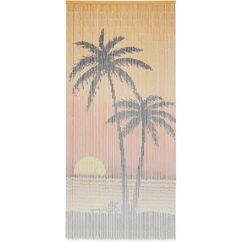

Cortina de bambú para puerta contra insectos 90x200 cm - Multicolor