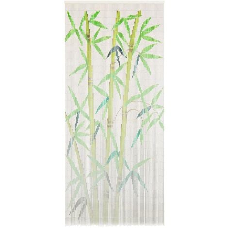 Cortina de bambú para puerta contra insectos 90x200 cm
