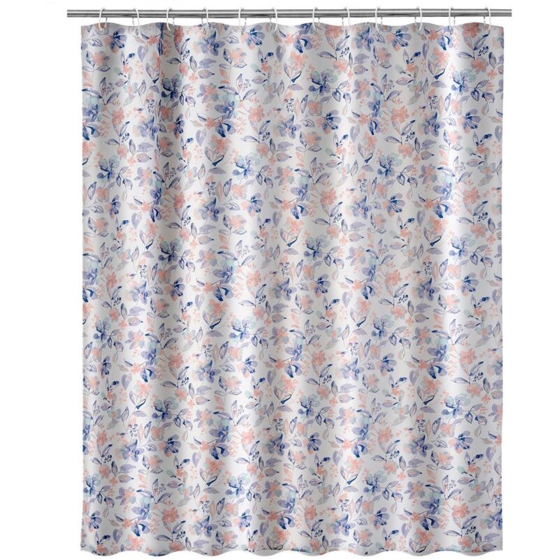 

Lolahome - Cortina de baño de flores rosa de poliéster de 180x200 cm