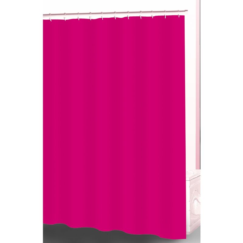 

Cortina de baño de poliester en color fucsia 180 x 200 cm - MSV