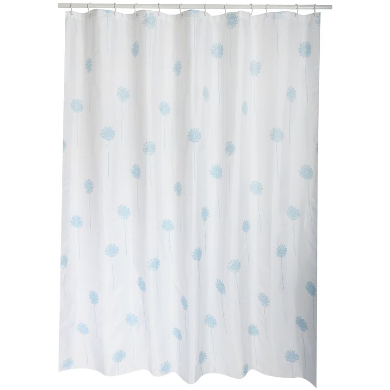 

Cortina de ducha de plastico con anillas en color blanco 180 x 200 cm - MSV