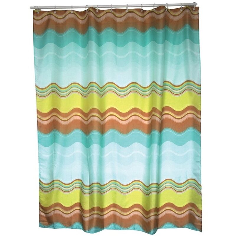 

Cortina de ducha de poliéster y prolipropileno, Arcoíris/Multicolor