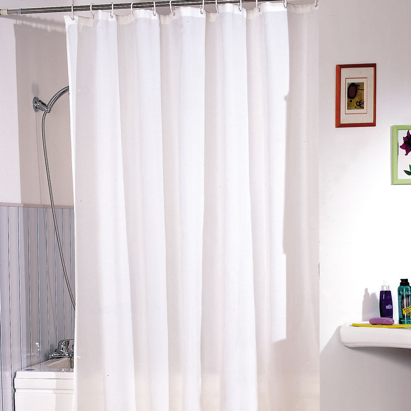 

Cortina De Baño De Polyester Blanco 100% Polyester 180*200 Cm Anti-Bacterias + Antimohos