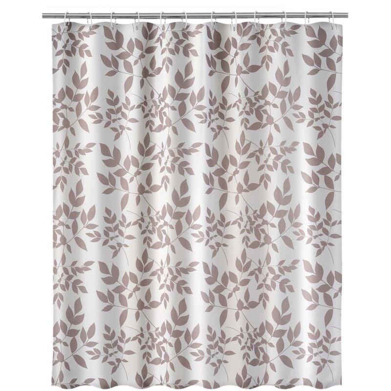 

Lolahome - Cortina de baño de ramas beige de poliéster de 180x200 cm