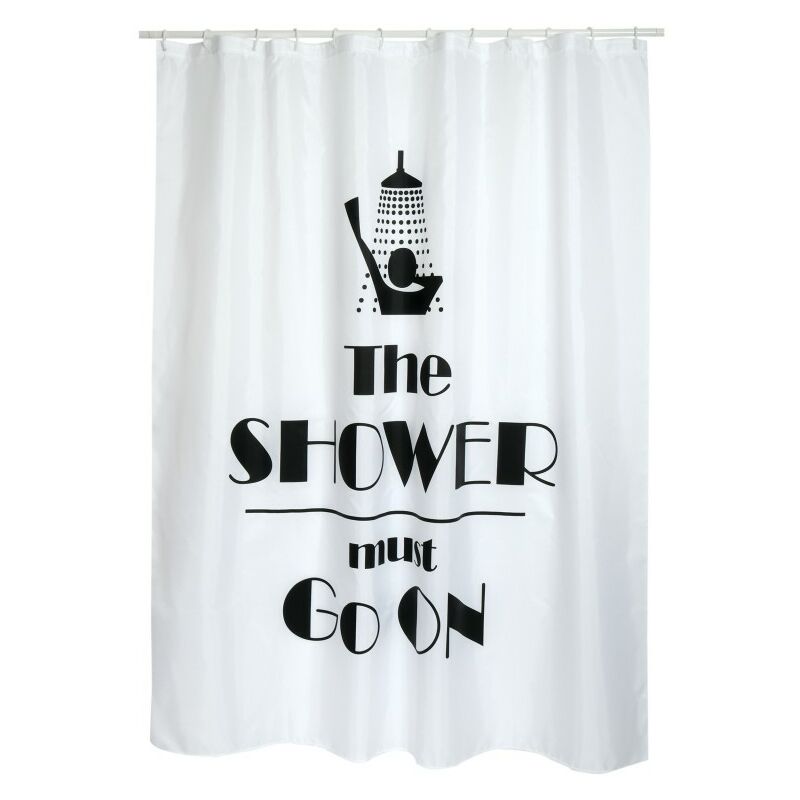 

Cortina de baño 'Prem. Shower' de poliester en color blanco 180 x 200 cm - MSV