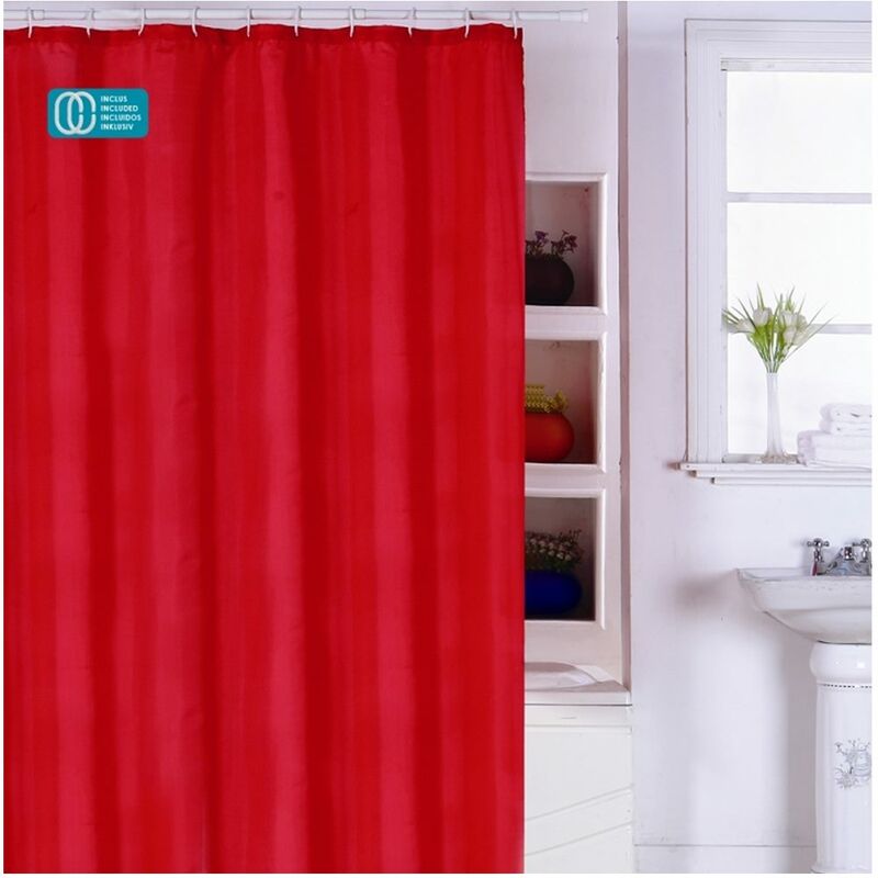 

Cortina De Baño Poliester Rojo