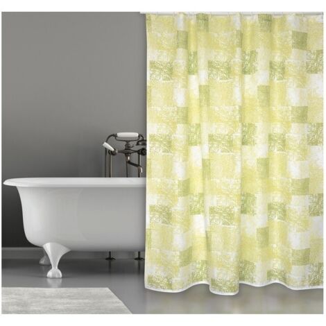 CORTINA DE BAÑO POLIESTER 180X200CM JAVA CADIX VERDE