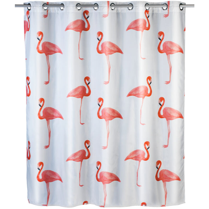 

Cortina de ducha baño impermeable bañera Flamingo antimoho 180 x 200 cm - Wenko