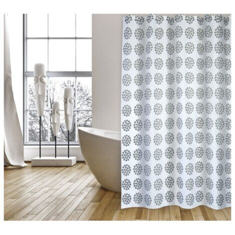 Cortina de baño premium MSV "Begonia" de poliester  en varios colores 180 x 200 cm