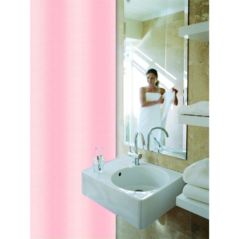 

Cortina de baño lisa rosa - Ambit