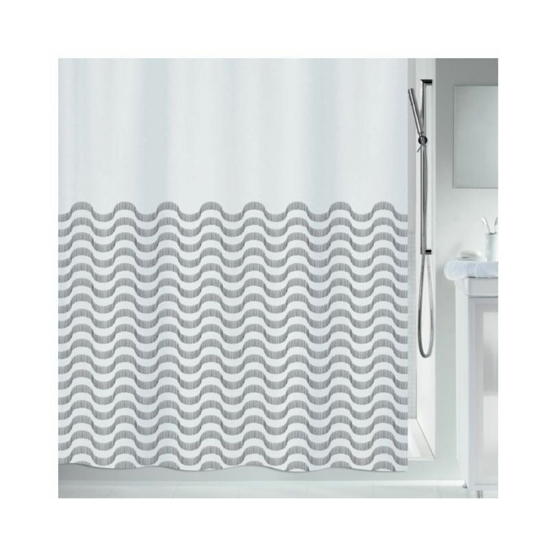 

Cortina de baño Poliester 180x200 Vagues Black