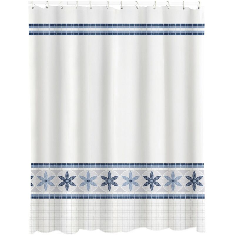 

Cortina de baño 'Olympe' de poliester en color azul 180 x 200 cm - MSV