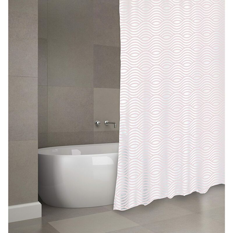 

Cortina De Baño Poliester 180X200 Prem.Wave Pastel Rosa