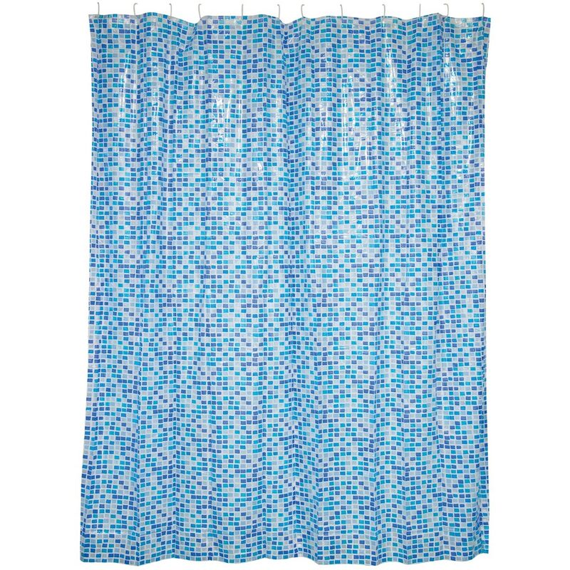 

Cortina De Bano Pvc180X200 Cuadrados Azules