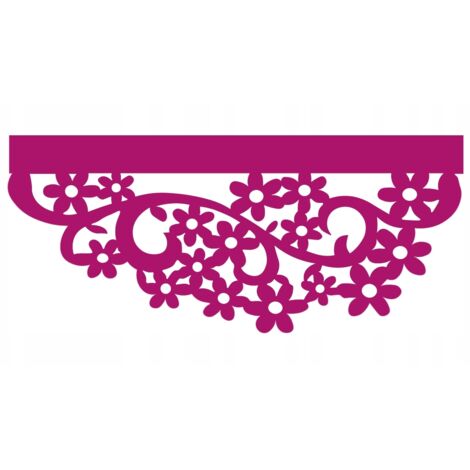 Cortina de cocina D36, perforada, 60 x 30 cm, margaritas