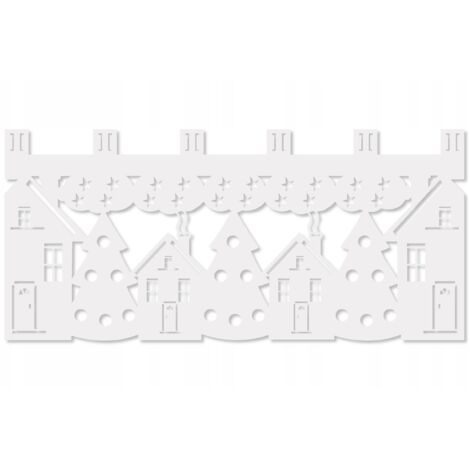 Cortina de cocina M7 Casas de Navidad Invierno Navidad 90x40 b