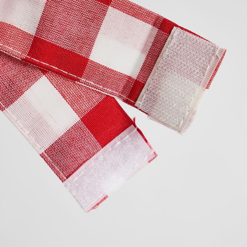 

Lolahome - Cortina de cuadro vichy roja y blanca de poliéster de 70x125 cm