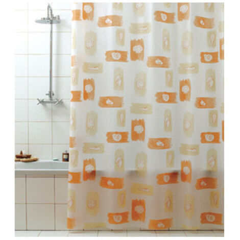 Cortina de ducha 120×200 cm amarillo sol resistente e impermeable – Tevere