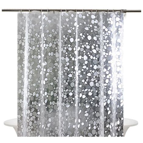 Cortina de ducha 180 x 200 cm, antimoho, impermeable, bañera, EVA, anillas para cortina de ducha