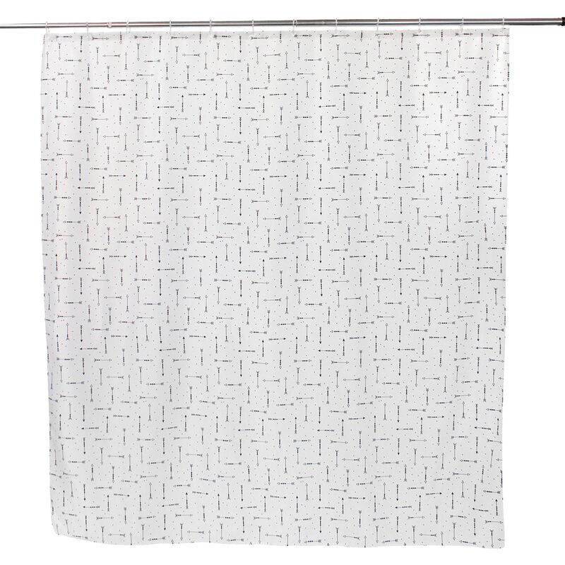 

Cortina de ducha Poliéster Flecha Negro 180x200 - Allibert