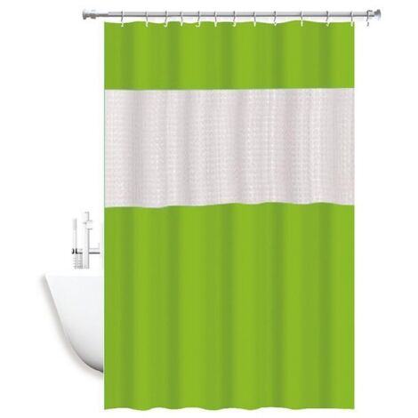 Cortina de ducha y bañera - 180x200 - poliéster - lima verde