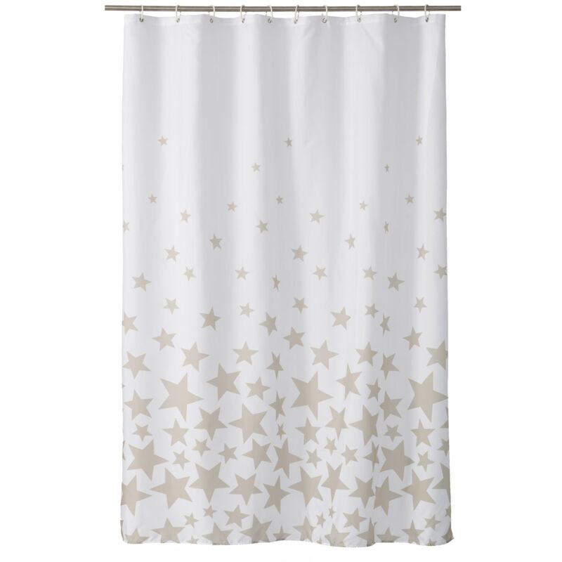 

Lolahome - Cortina de ducha beige de poliéster de 180x200 cm