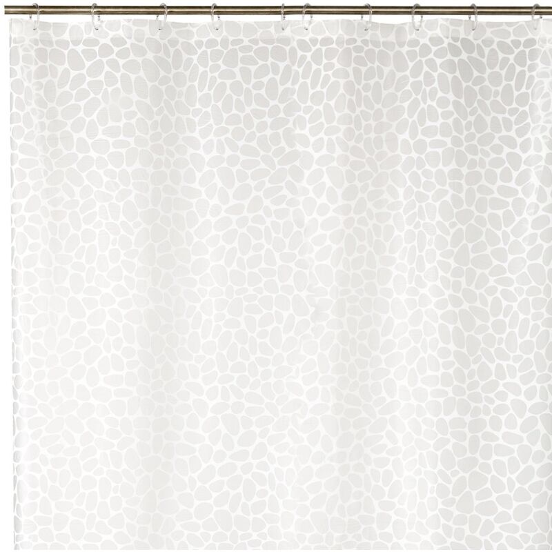 

Lolahome - Cortina de ducha blanca de poliéster de 180x180 cm