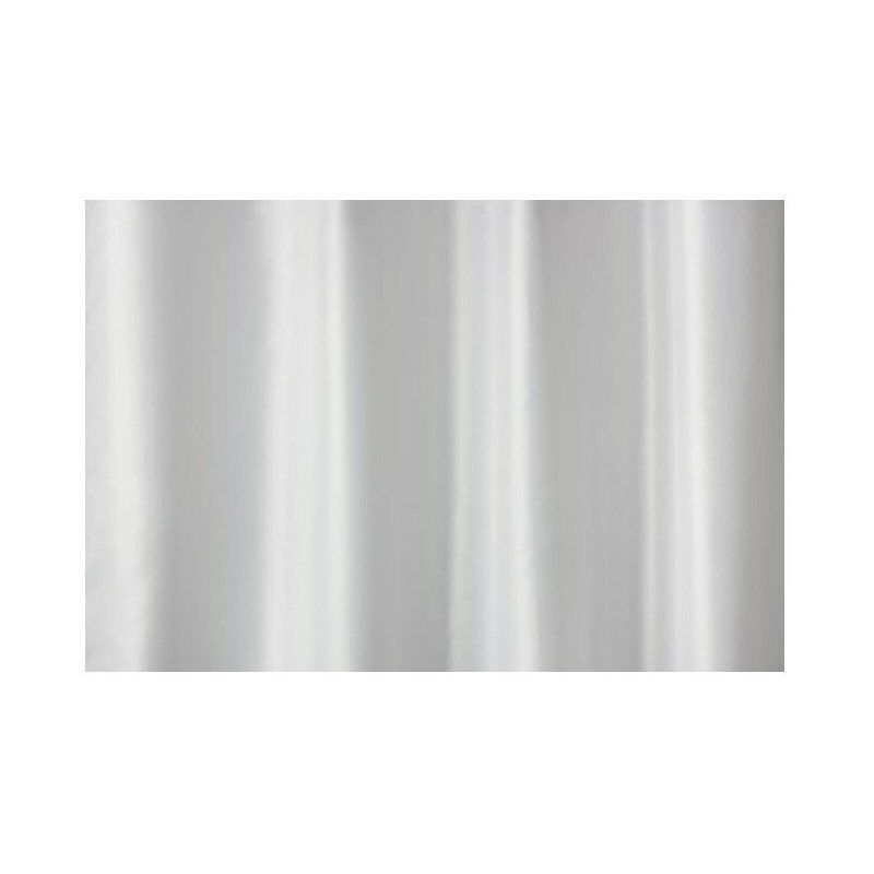 

Cortina de ducha / cabina Poliéster BxH 1400x2000mm. 10 ojales decorativos en blanco liso