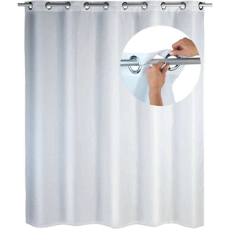 

Cortina de ducha baño impermeable bañera Comfort Flex blanca 180 x 200 cm - Wenko