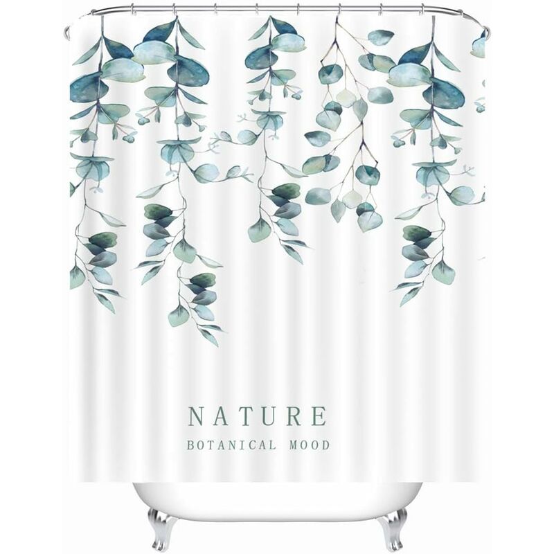 

Cortina de ducha con diseño de rayas de laboratorio Tejido impermeable a prueba de moho incl. 12 anillos de cortina de ducha cortina de baño lavable