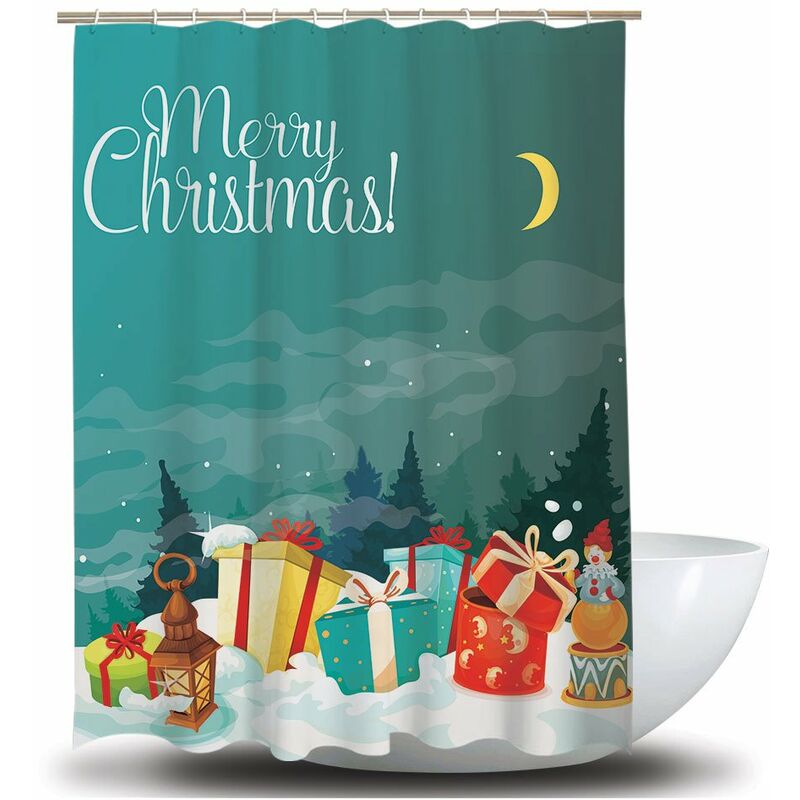 

Cortina de ducha, cortinas de bano de decoracion navidena,Regalo