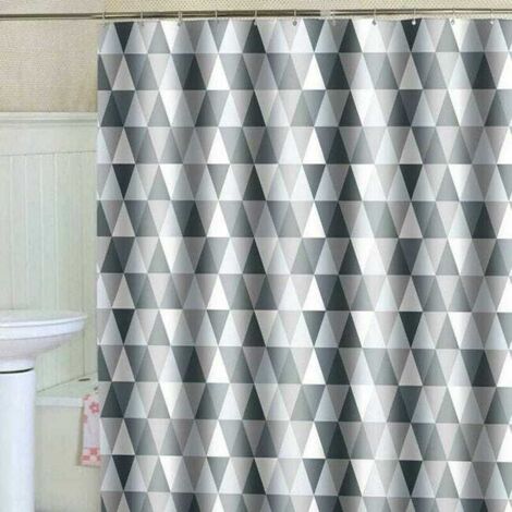 Cortina de ducha de 200 x 220 cm, tejido de poliéster impermeable, antibacteriano, resistente al moho y lavable.
