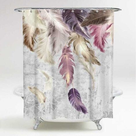 Cortina de ducha de plumas de 180 x 200 cm