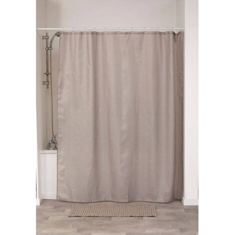 Cortina de ducha de poliéster 180x200 cm aspecto lino - mimetisme - Tendance