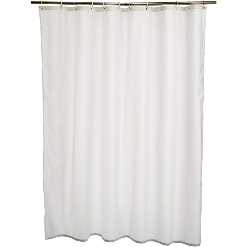 

Cortina de ducha de poliéster 180 x 180 cm blanca
