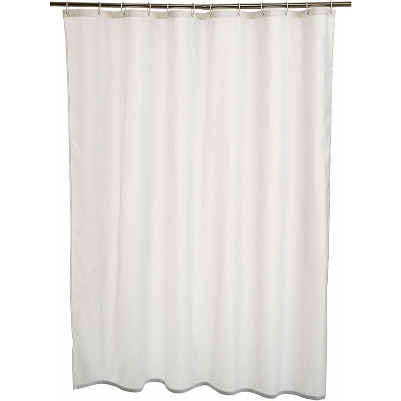 

Cortina de ducha de poliéster Amazon Basics de 180 x 180 cm, color blanco