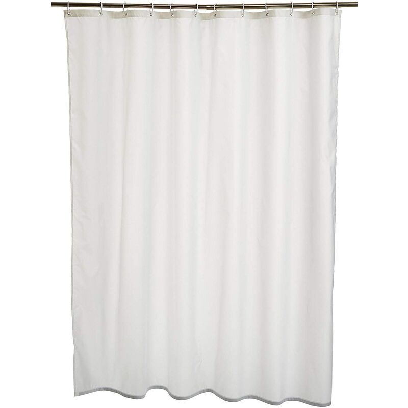 

Cortina de ducha de poliéster Amazon Basics de 180 x 180 cm, color blanco