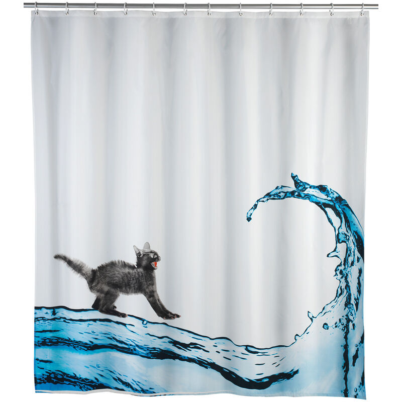 

Cortina de ducha baño impermeable bañera Gato 180 x 200 cm - Wenko