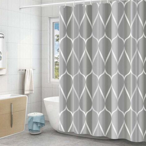 Cortina de ducha impermeable, sencilla, de poliéster grueso, inteligente, para baño, 100 x 200 cm.