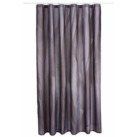 Cortina de ducha LIV de poliéster 180x200 cm negra Spirella
