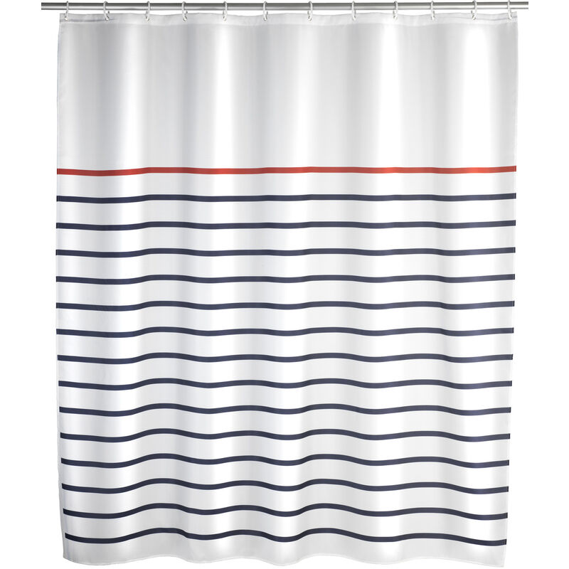 

Cortina de ducha baño impermeable bañera Marine blanca 180 x 200 cm - Wenko