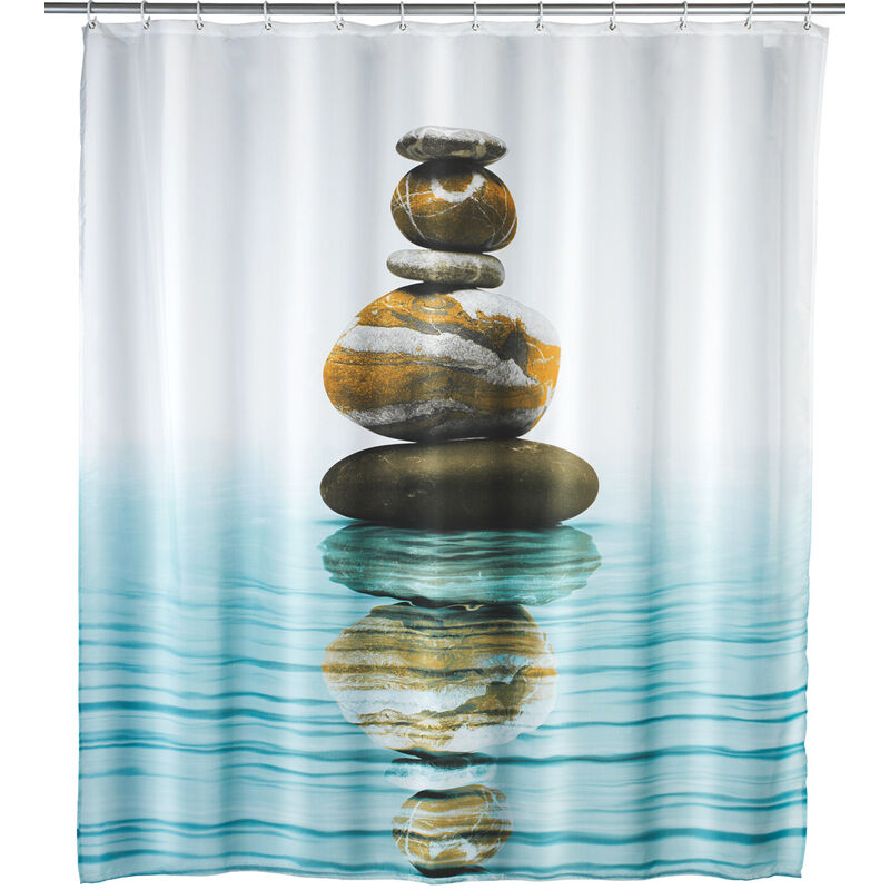 Beige Poli/éster 180x200x3 cm Wenko Cortina de Ducha