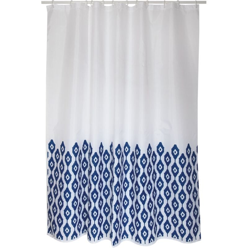 

M S V - Cortina de ducha MSV Ikat azul 180cm - Bleu