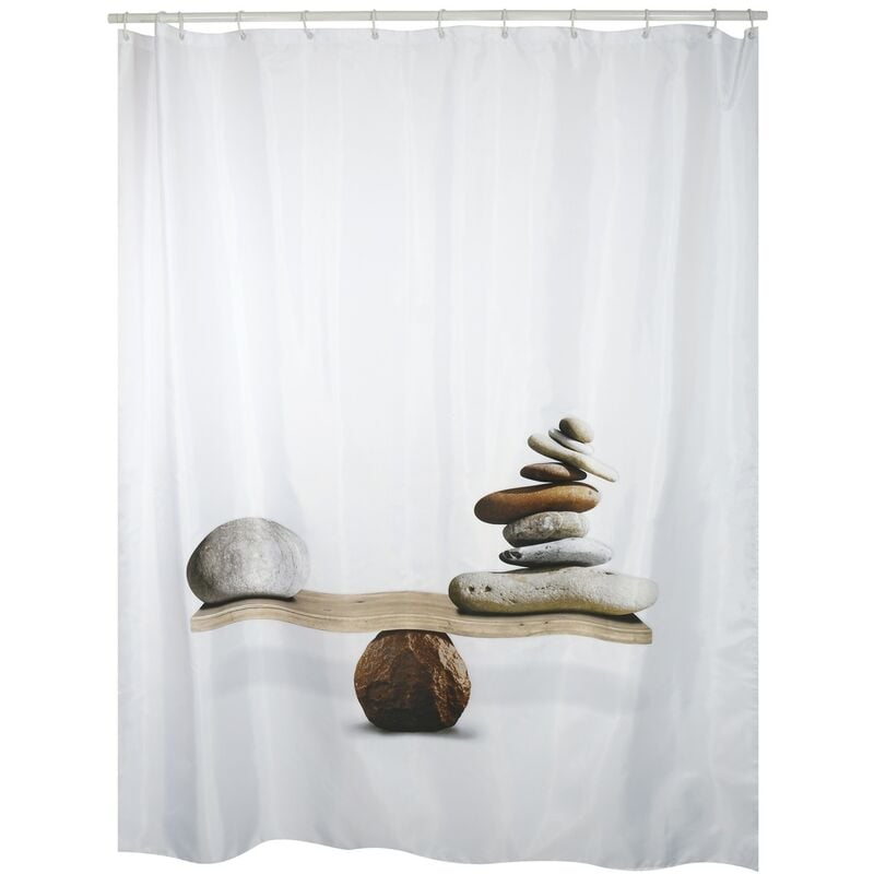 

Cortina de ducha 'Spirit' de poliester en color blanco 180 x 200 cm - MSV