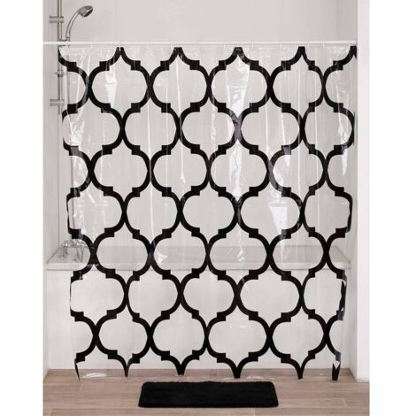 Cortina de ducha peva 180x180 cm transparente impresa - marrakech - Tendance