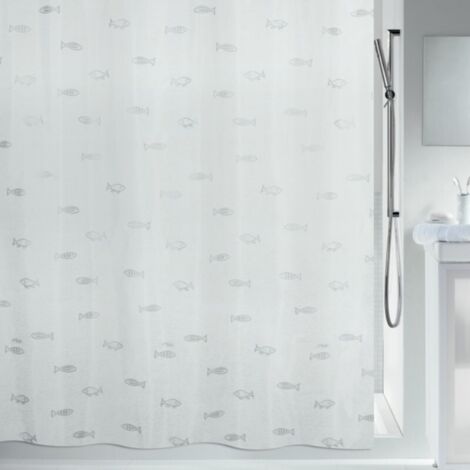 Cortina de ducha Poliéster KOS 120x200cm Plata Spirella