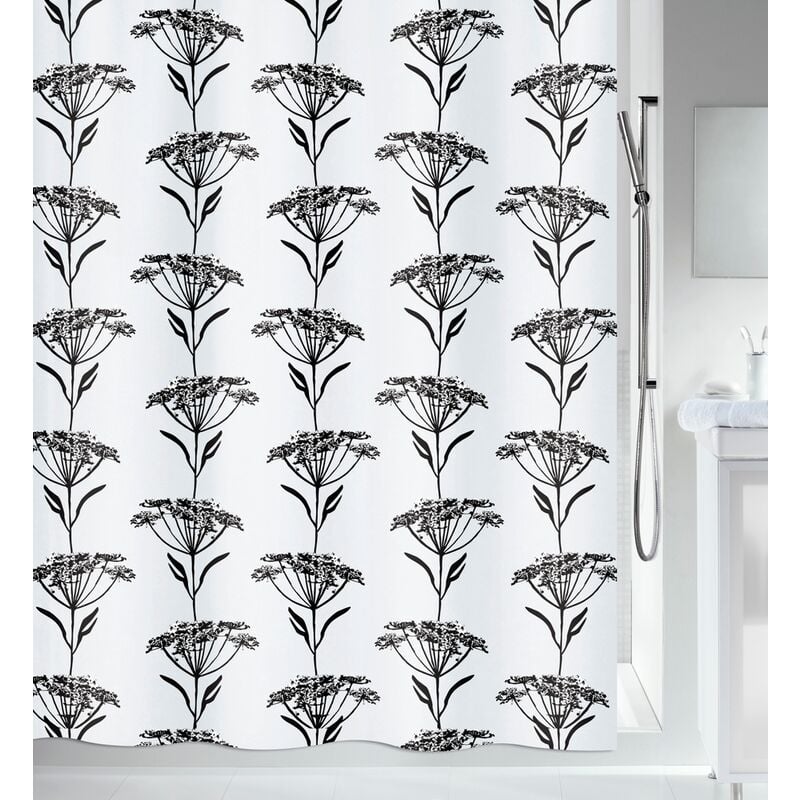

Cortina de ducha diseño de la naturaleza 180cm - Noir - Spirella